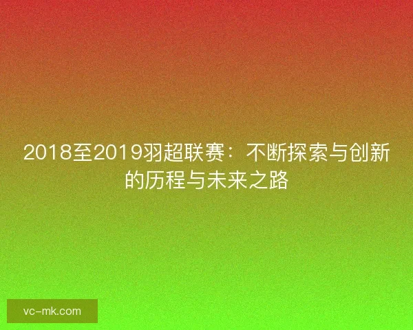 2018至2019羽超联赛：不断探索与创新的历程与未来之路